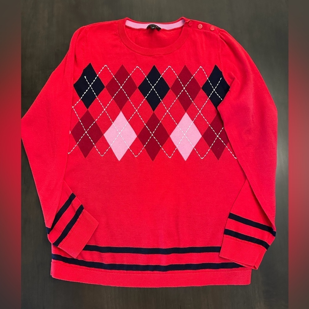 Talbot Lightweight Argyle Sweater - size medium
